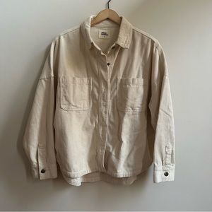 Ivory corduroy woven shirt